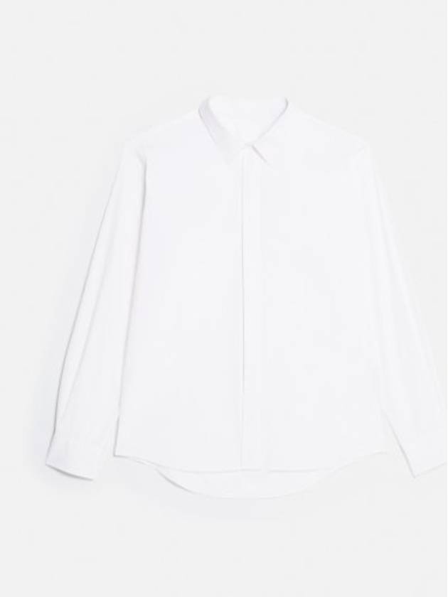 Tonal Heart Logo Long Sleeve Shirt White - AMI - BALAAN 2