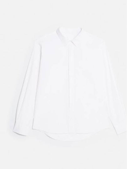 Tonal Heart Logo Long Sleeve Shirt White - AMI - BALAAN 2