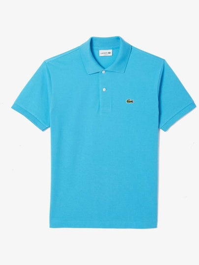 Men's Logo Classic Fit Cotton Short Sleeve Polo Shirt Light Blue - LACOSTE - BALAAN 2