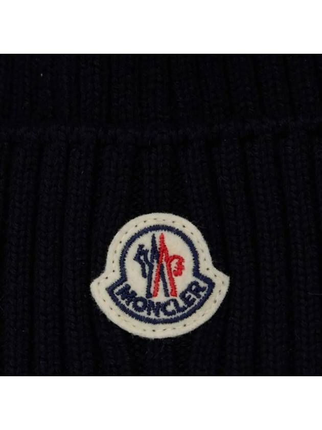 Kids Logo Pom Wool Beanie 3B000 14 M1131 999 - MONCLER - BALAAN 4