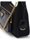 Re-Nylon Brushed Leather Mini Bag Black - PRADA - BALAAN 5