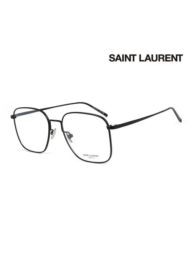 Eyewear Square Metal Eyeglasses Black - SAINT LAURENT - BALAAN 2