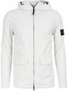 Batavia Garment Dyed Nylon Cotton Hooded Jacket White - STONE ISLAND - BALAAN 1