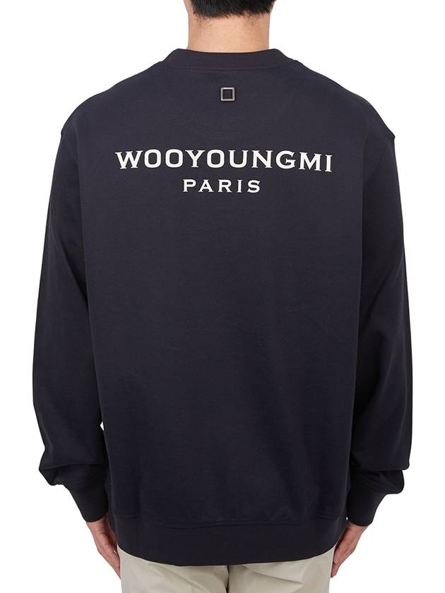 Men's Back Logo Sweatshirt Navy - WOOYOUNGMI - BALAAN 2