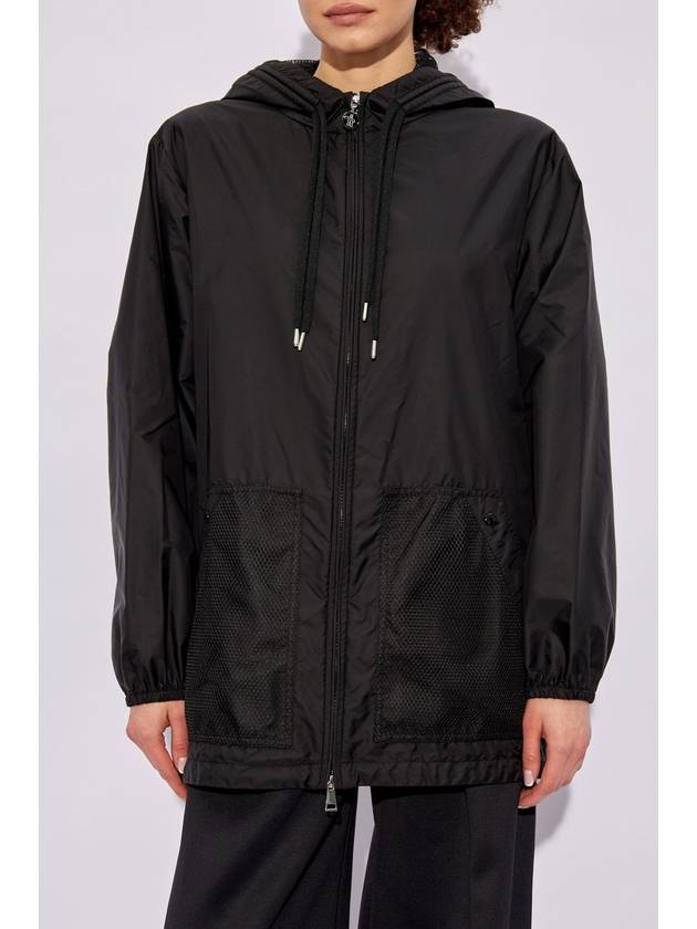 Women's Iole Logo Patch Windbreaker Black - MONCLER - BALAAN 3