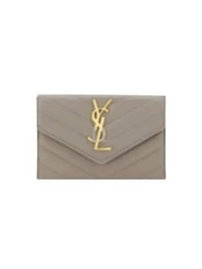 Cassandre Matelasse Small Lambskin Card Wallet Grey - SAINT LAURENT - BALAAN 2