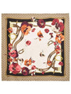 GUCCI Flower Print Silk Scarf Pink 508796 3G001 1070 - GUCCI - BALAAN