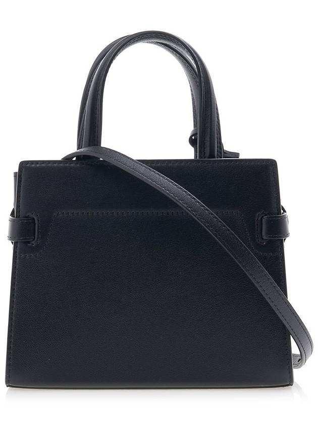 Tempete Crush Silky Calf Leather Tote Bag Black - DELVAUX - BALAAN 4