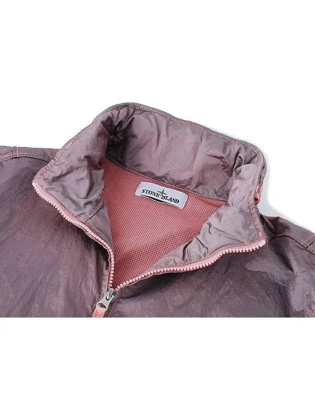 Men's Logo Patch Nylon Metal Zip-up Jacket Pink - STONE ISLAND - BALAAN 4