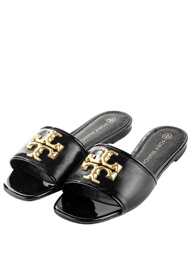 Eleanor Slippers Black - TORY BURCH - BALAAN.