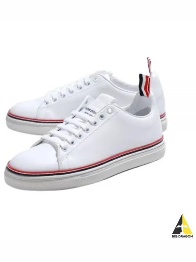 Women's Tennis Striped Low Top Sneakers White - THOM BROWNE - BALAAN 2