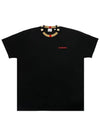 Icon Stripe Neck Short Sleeve T-Shirt Black - BURBERRY - BALAAN 1