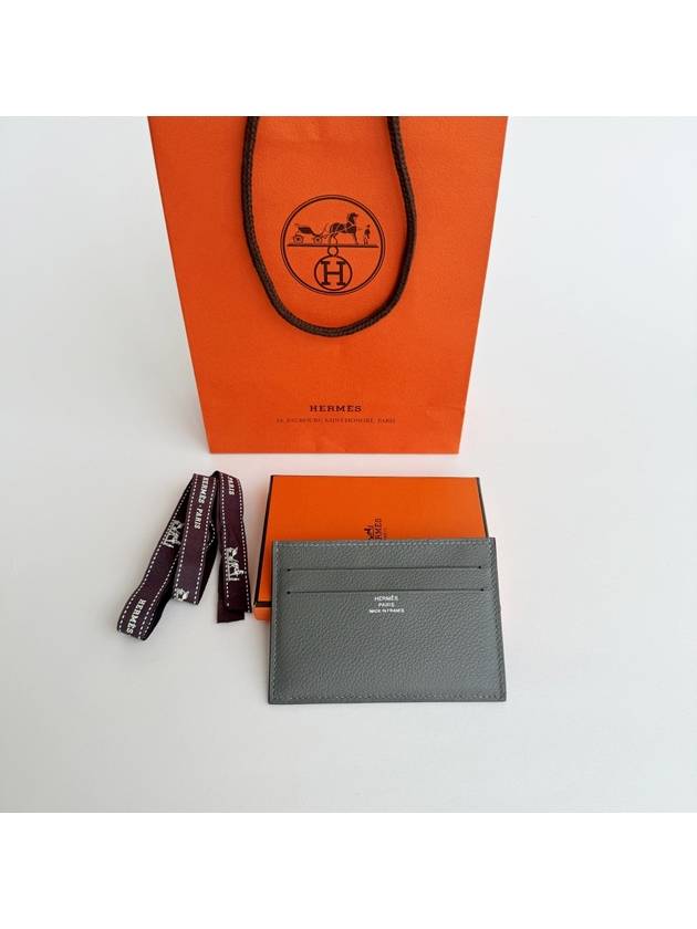 Citizen Twill Card Wallet Grey - HERMES - BALAAN 10