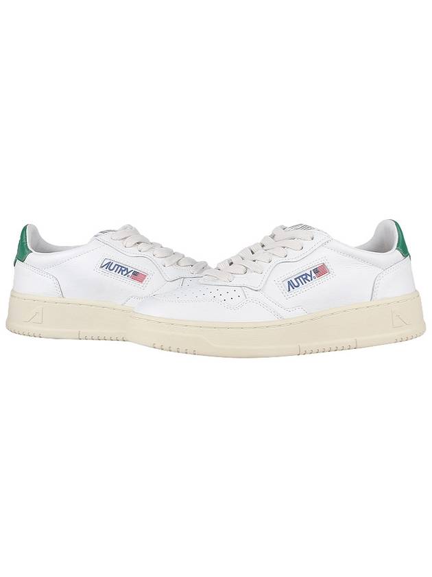 Medalist Green Tab Leather Low Top Sneakers White - AUTRY - BALAAN 3