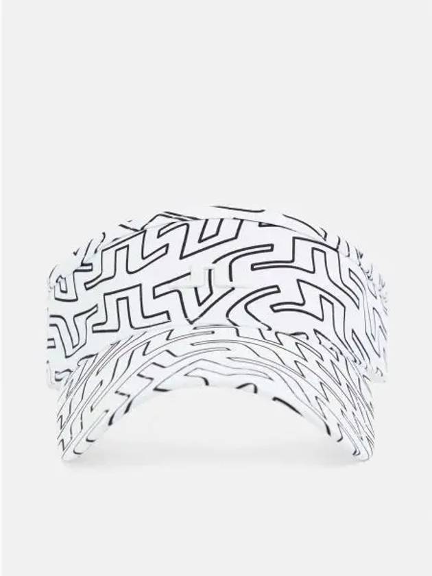 Samir Print Visor White Outline Bridge Swirl - J.LINDEBERG - BALAAN 2