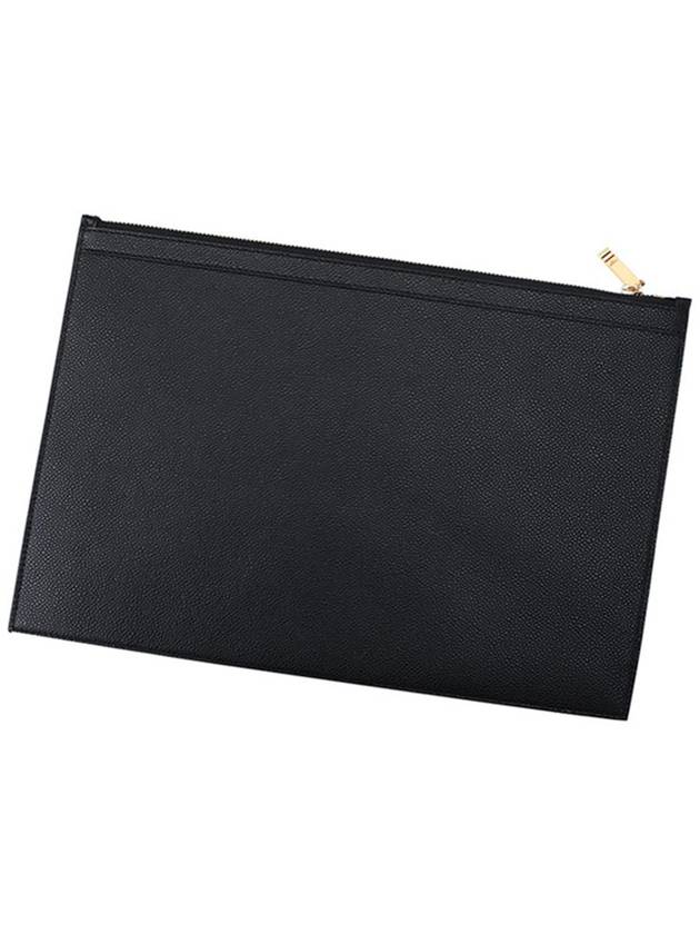 Medium Document Holder Clutch Bag Black - THOM BROWNE - BALAAN 3