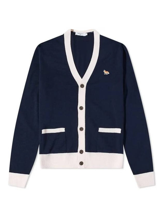 Baby Fox Bicolor Classic Cardigan Navy - MAISON KITSUNE - BALAAN 1