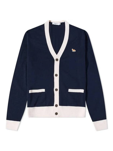 Baby Fox Bicolor Classic Cardigan Navy - MAISON KITSUNE - BALAAN 1