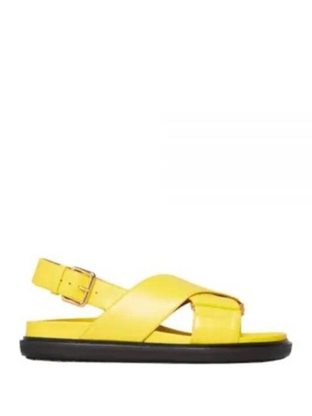 Fussbett Leather Sandals Yellow - MARNI - BALAAN 2