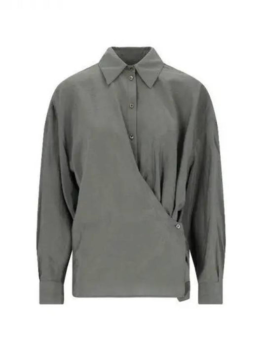 Dry Silk Straight Collar Twist Shirt Grey - LEMAIRE - BALAAN 2