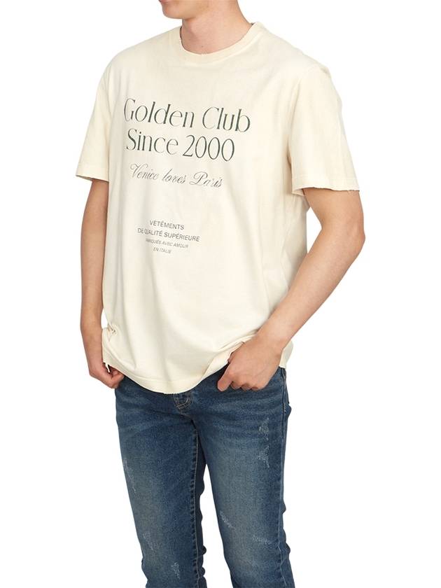 Crew Neck Cotton Paper Short Sleeve T-Shirt White - GOLDEN GOOSE - BALAAN 5