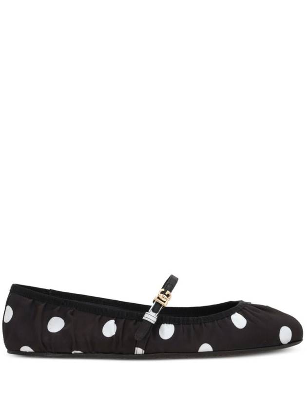 Dolce & Gabbana Ballerina Flats In Cotton And Viscose With Polka Dot Print - DOLCE&GABBANA - BALAAN 1