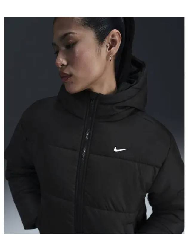 Sportswear Classic Padded Therma Fit Loose Hooded Jacket W Black White FZ5900 010 - NIKE - BALAAN 1