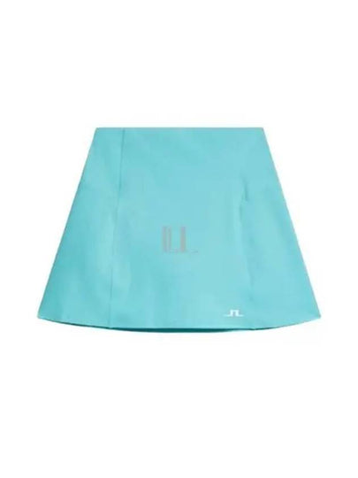 Kayla Logo Print Skirt Blue Curacao - J.LINDEBERG - BALAAN 2