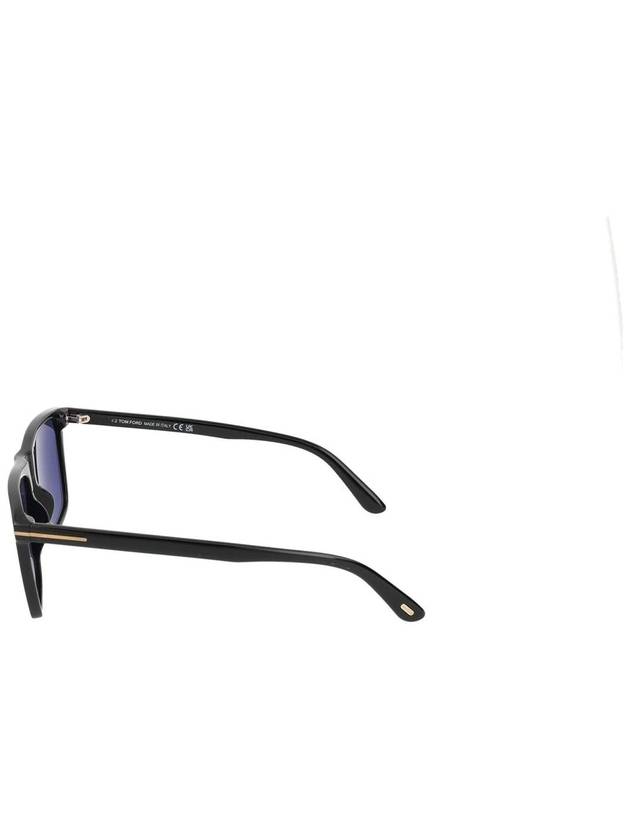 Eyewear Square Acetate Silver Rim Sunglasses Black Blue - TOM FORD - BALAAN 4