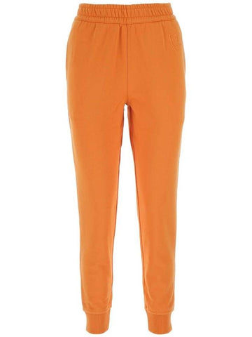 Logo Patch Cotton Track Pants Orange - BURBERRY - BALAAN 1