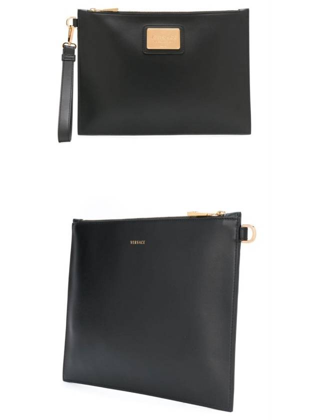 Gold Logo Clutch Bag Black - VERSACE - BALAAN 5