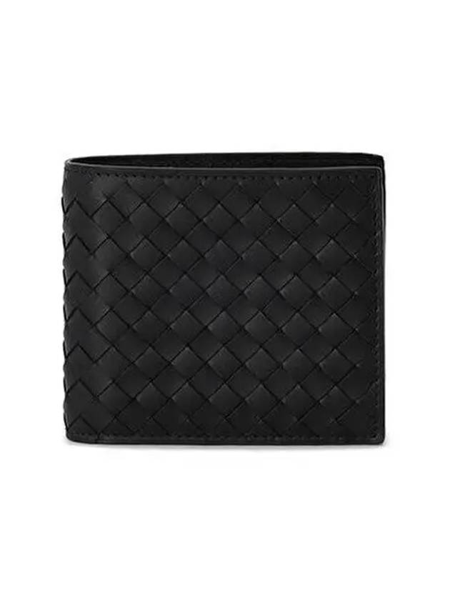 Men's Intrecciato Half Wallet Dark Grey - BOTTEGA VENETA - BALAAN 2