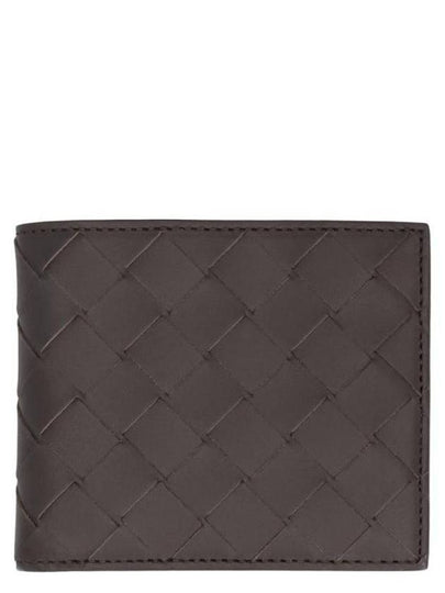 Intrecciato Coin Pocket Bifold Half Wallet Dark Brown - BOTTEGA VENETA - BALAAN 2