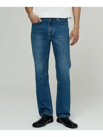 Medium indigo denim pants_straight fit - BLONDNINE - BALAAN 1