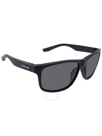 Calvin Klein Grey Rectangular Men's Sunglasses CK19539S 001 59 - CALVIN KLEIN - BALAAN 2