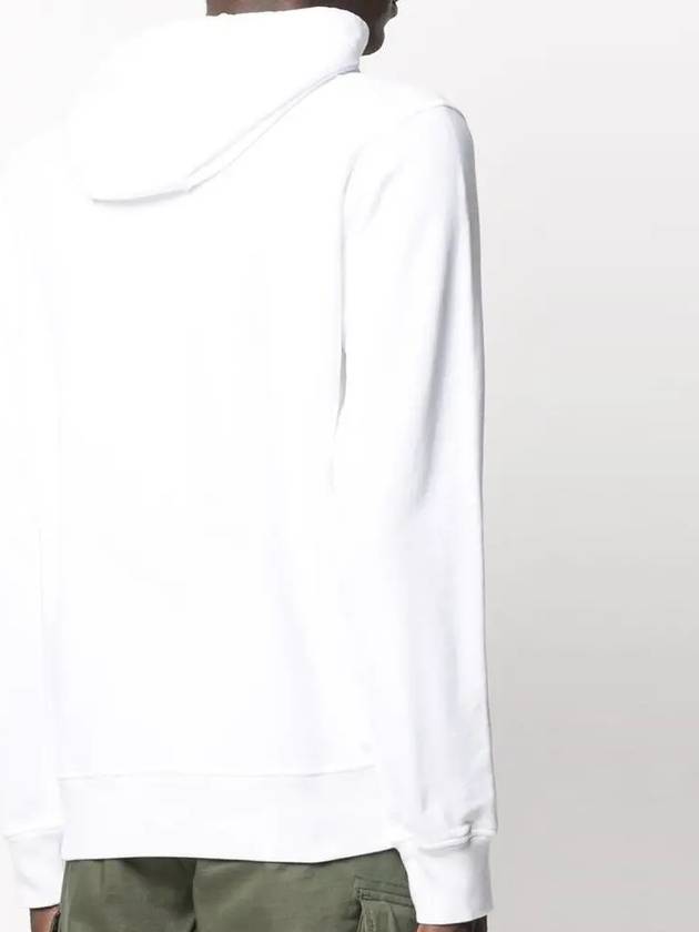 Wappen Patch Garment Dyed Hoodie White - STONE ISLAND - BALAAN 5