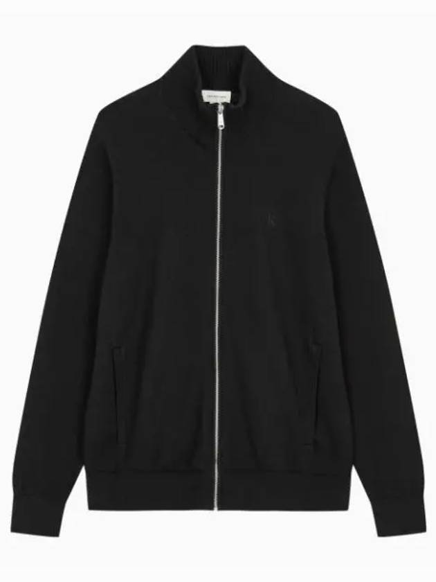 Jeans Essential Knit Zip-Up Jacket Black - CALVIN KLEIN - BALAAN 2