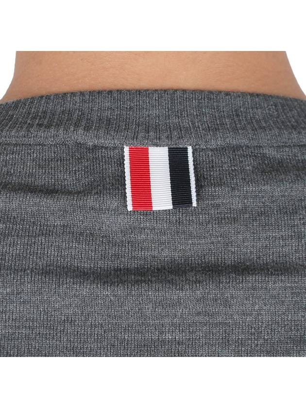 4 Bar Armband Classic Merino Wool Knit Top Medium Grey - THOM BROWNE - BALAAN 9