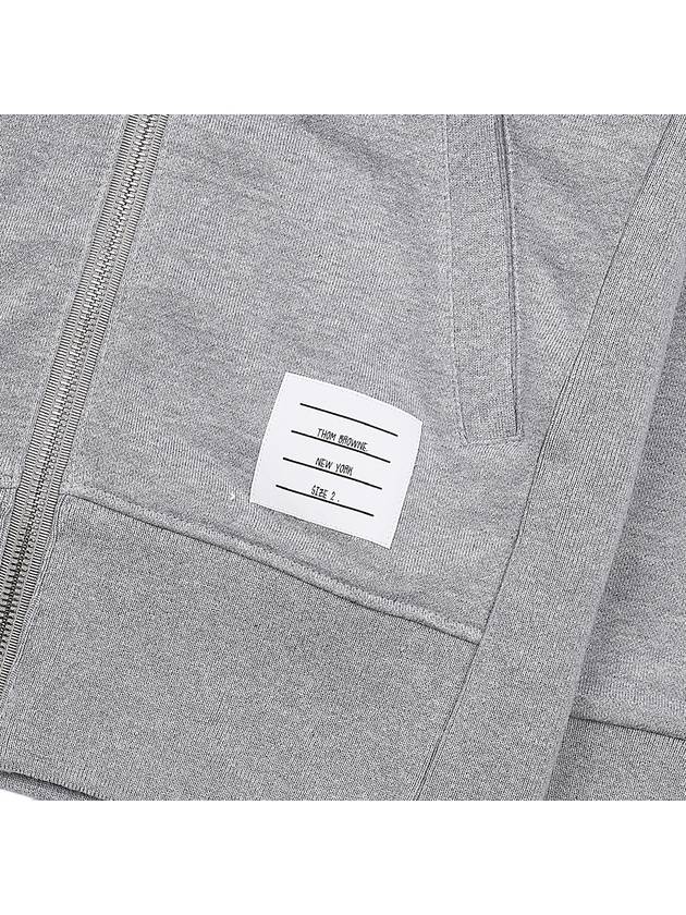 Engineered 4 Bar Diagonal Zip Up Hoodie Light Grey - THOM BROWNE - BALAAN 8