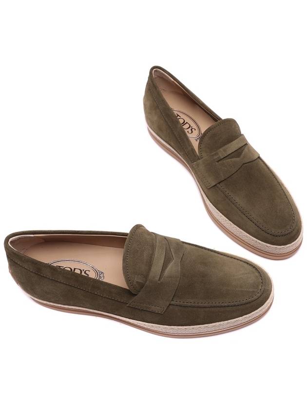 Suede Penny Loafer Khaki - TOD'S - BALAAN 6