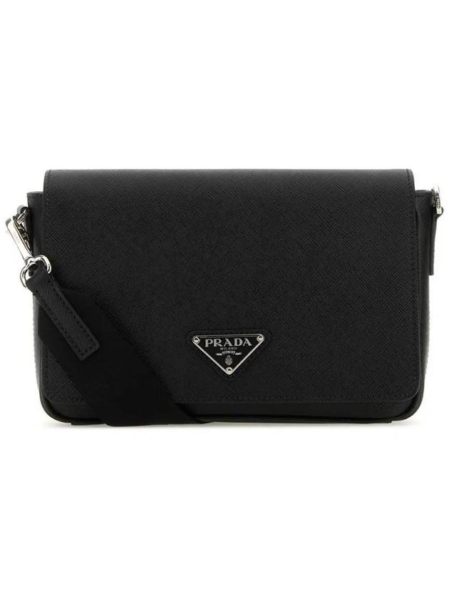 Saffiano Leather Shoulder Bag Black - PRADA - BALAAN 2