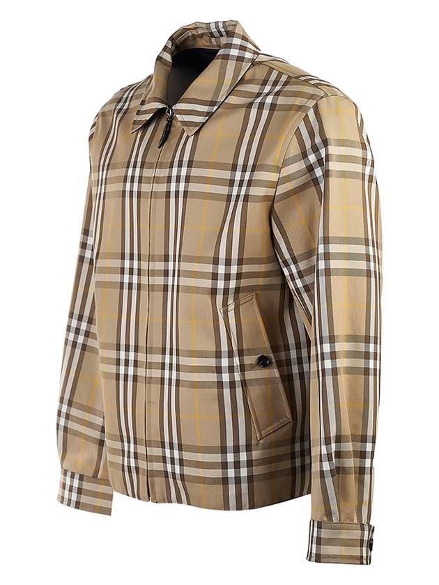 Check Print Reversible Zip-Up Jacket Truffle Beige - BURBERRY - BALAAN 4