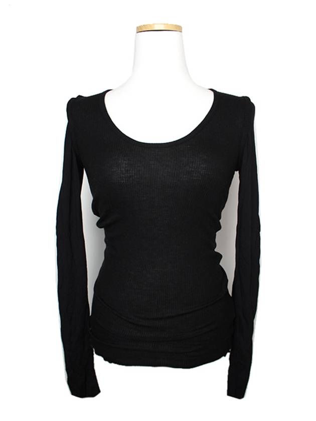 Maison Margiela MM6 Black Ribbed Knit Top 44 - MAISON MARGIELA - BALAAN 1