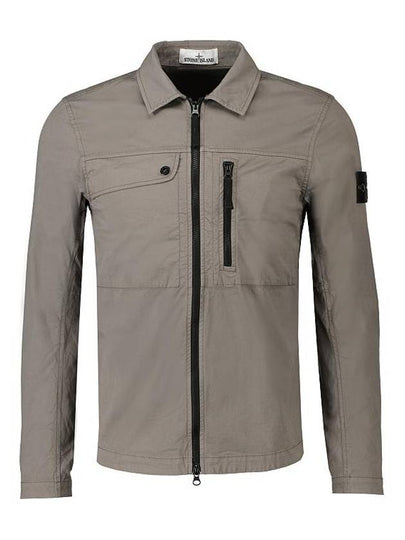 Supima Cotton Twill Stretch-TC Jacket Brown - STONE ISLAND - BALAAN 2