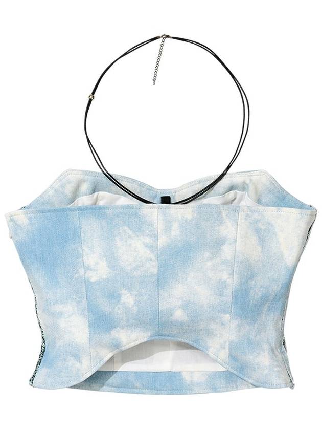 DENIM CORSET TUBE TOP LIGHT BLUE - DON’T ASK MY PLAN - BALAAN 4