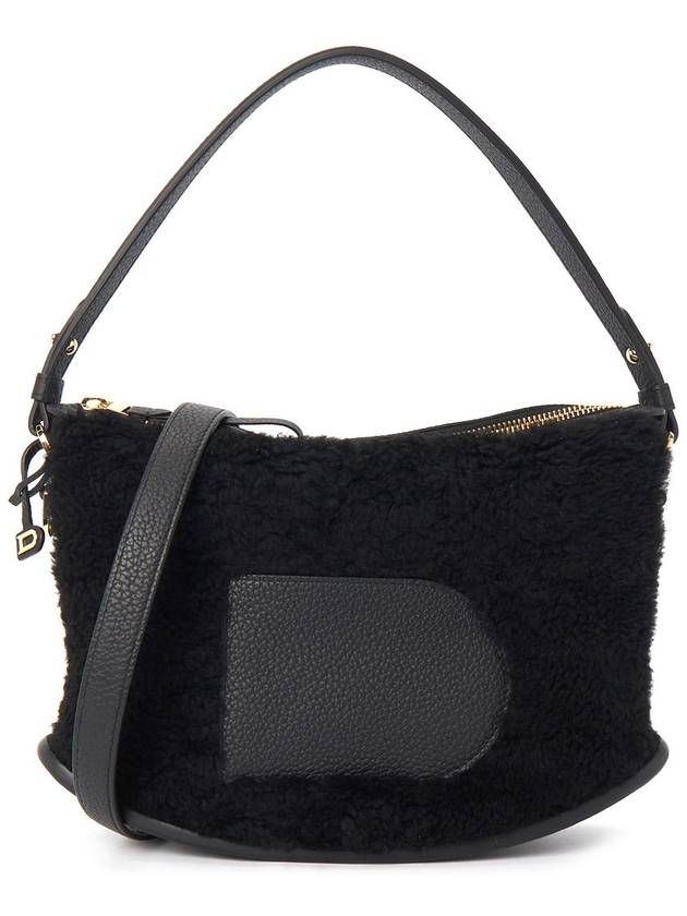 Pin Swing Teddy Shoulder Bag Black - DELVAUX - BALAAN 2