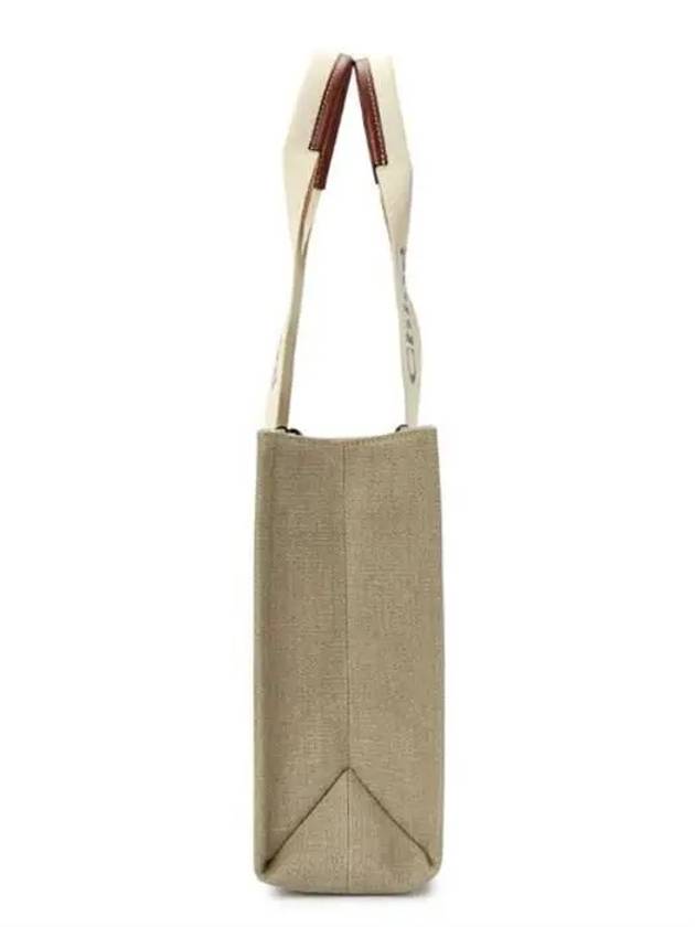 Woody Canvas Medium Tote Bag Brown - CHLOE - BALAAN 4