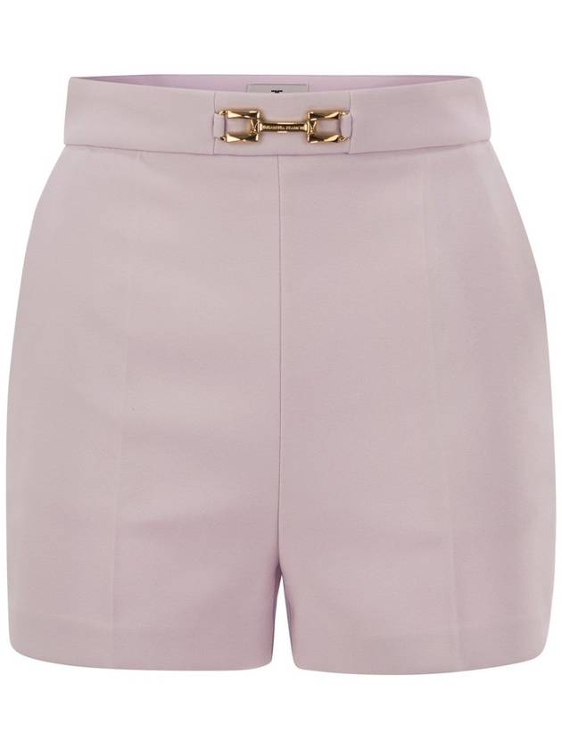 Crepe shorts with clamps and flaps - ELISABETTA FRANCHI - BALAAN 1