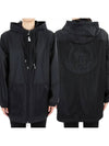 Women's Iole Logo Patch Windbreaker Black - MONCLER - BALAAN 3