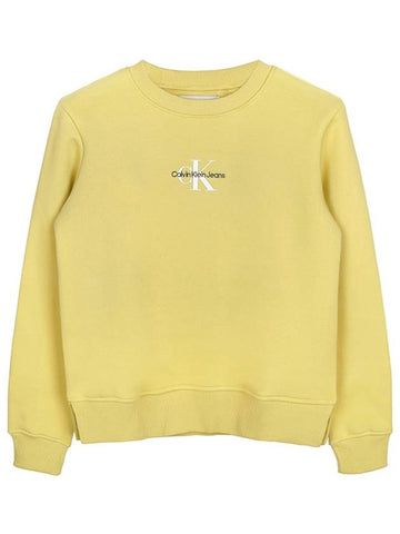 Yellow monologo sweatshirt J20J221339 KCQ - CALVIN KLEIN - BALAAN 1